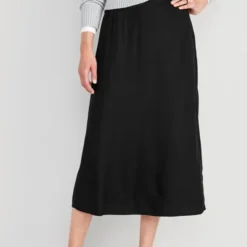 Old Navy High-Waisted Smocked Crepe Maxi Skirt For Women