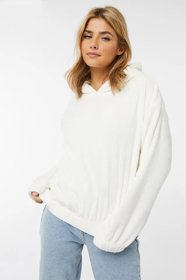 Ardene Oversized Coral Fleece Hoodie In | Size | Polyester 5 Ardene Oversized Coral Fleece Hoodie In | Size | Polyester - Image 5
