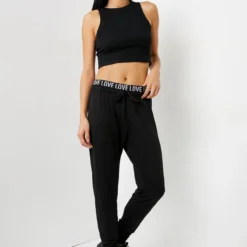 Ardene Accent Waistband Super Soft Sweatpants In | Size | Polyester/Spandex