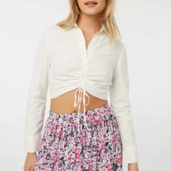 Ardene Ultra Crop Shirt With Front Shirring In | Size | Spandex/Cotton -Deals Wearfluxo Store https3A2F2Fwww.ardene.com2Fon2Fdemandware.static2F 2FSites master catalog2Fdefault2Fdw5eb375412Fimages2Flarge2F3A AP32423 12 714f6d71 d6cf 428f bb92 79a8e4ba56d7.jpg 640x