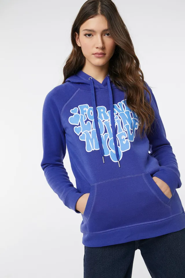 Ardene Printed Longline Hoodie In | Size | Polyester 2 Ardene Printed Longline Hoodie In | Size | Polyester - Image 2