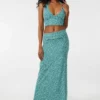 Ardene Maxi 2-Way Skirt In Med. Green | Size | Polyester/Spandex