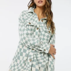 Ardene Printed Polar Fleece Shirt In | Size | Polyester