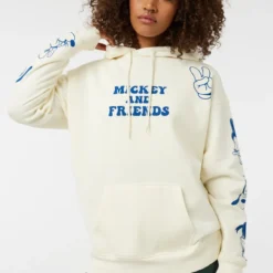 Ardene Mickey And Friends Hoodie In White | Size | Polyester/Cotton