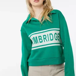 Ardene Boxy Polo Sweatshirt In | Size | Polyester/Cotton | Fleece-Lined