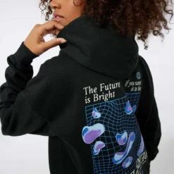 Ardene Oversized Graphic Hoodie In | Size | Polyester/Cotton