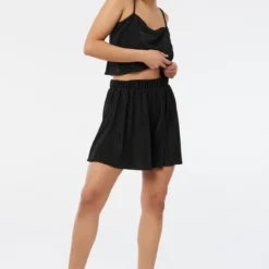 Ardene Mini Pleated Satin Skirt In | Size | Polyester