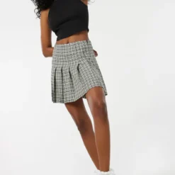 Ardene Micro Mini Pleated Skirt | Size | Polyester/Viscose