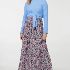 Ardene Floral Maxi Pleated Skirt | Size | Polyester