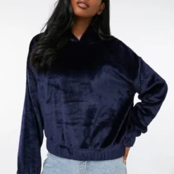 Ardene Oversized Coral Fleece Hoodie In | Size | Polyester