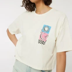 Ardene Energize Crop Tee In White | Size | Spandex/Cotton