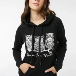 Ardene Funny Slogan Hoodie In | Size | Polyester | Fleece-Lined