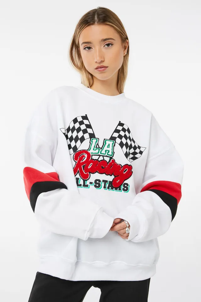 Ardene Graphic Colorblock Sweatshirt In | Size | Polyester | Fleece-Lined 2 Ardene Graphic Colorblock Sweatshirt In | Size | Polyester | Fleece-Lined - Image 2