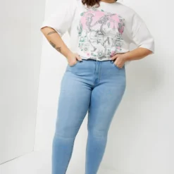 Ardene Super Stretch Jeggings In Lt. Blue | Size | Polyester/Spandex/Cotton