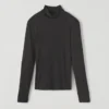Fine Rib Turtleneck Top