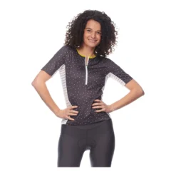 Jolie Ride Women's Short Sleeve Half Zip Cycling Jersey Quick Dry With Arm Warmers