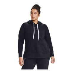 Under Armour Women's Rival HB Logo Pullover Hoodie Fleece Plus Kangaroo Pocket